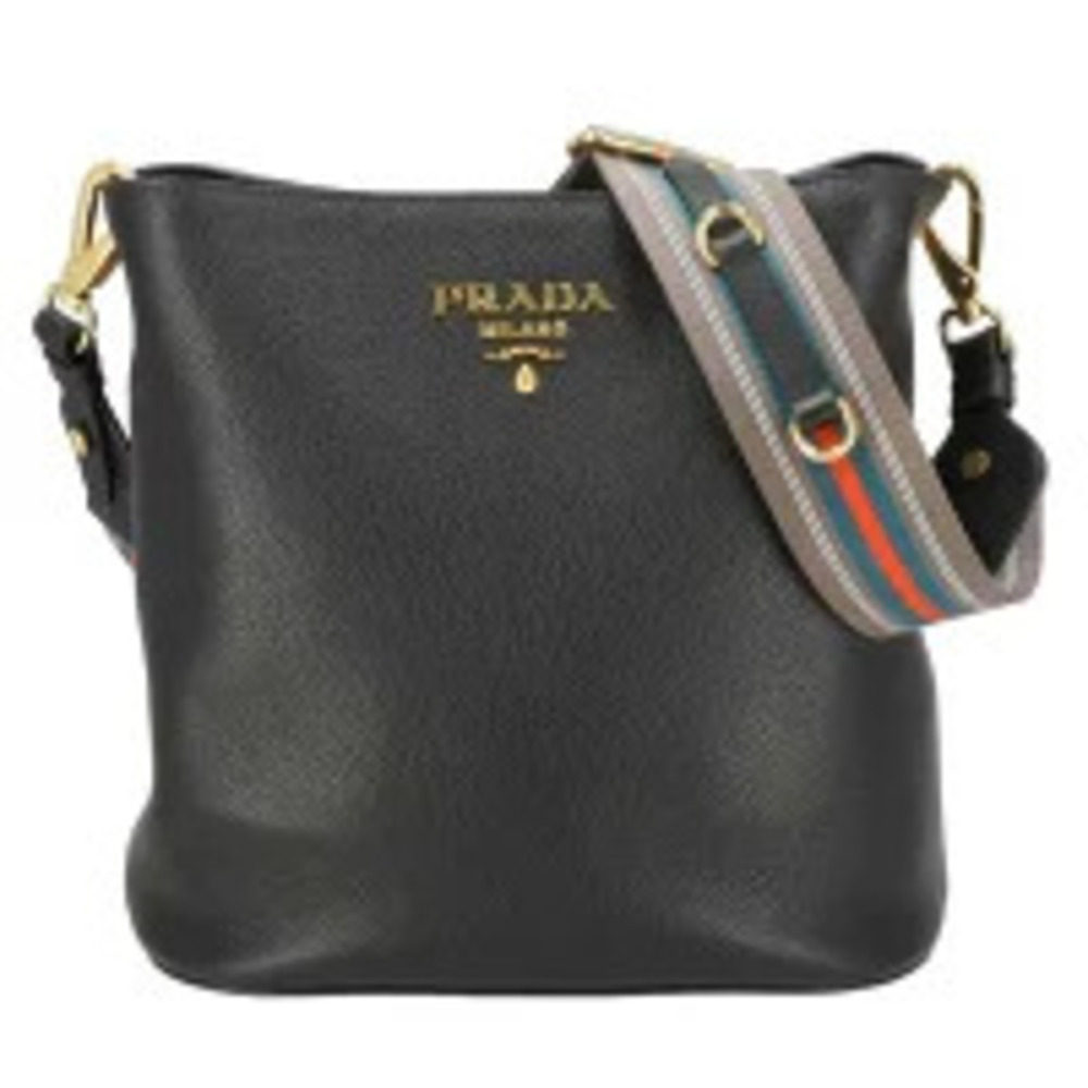 PRADA Vitello Phoenix Shoulder Bag Nero Black S